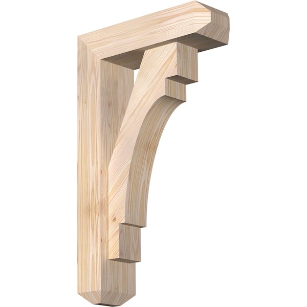 Ekena Millwork Merced Craftsman Smooth Bracket w/ Offset Brace, Douglas Fir, 5 1/2"W x 18"D x 30"H BKT0604X18X30MRC04SDF - main